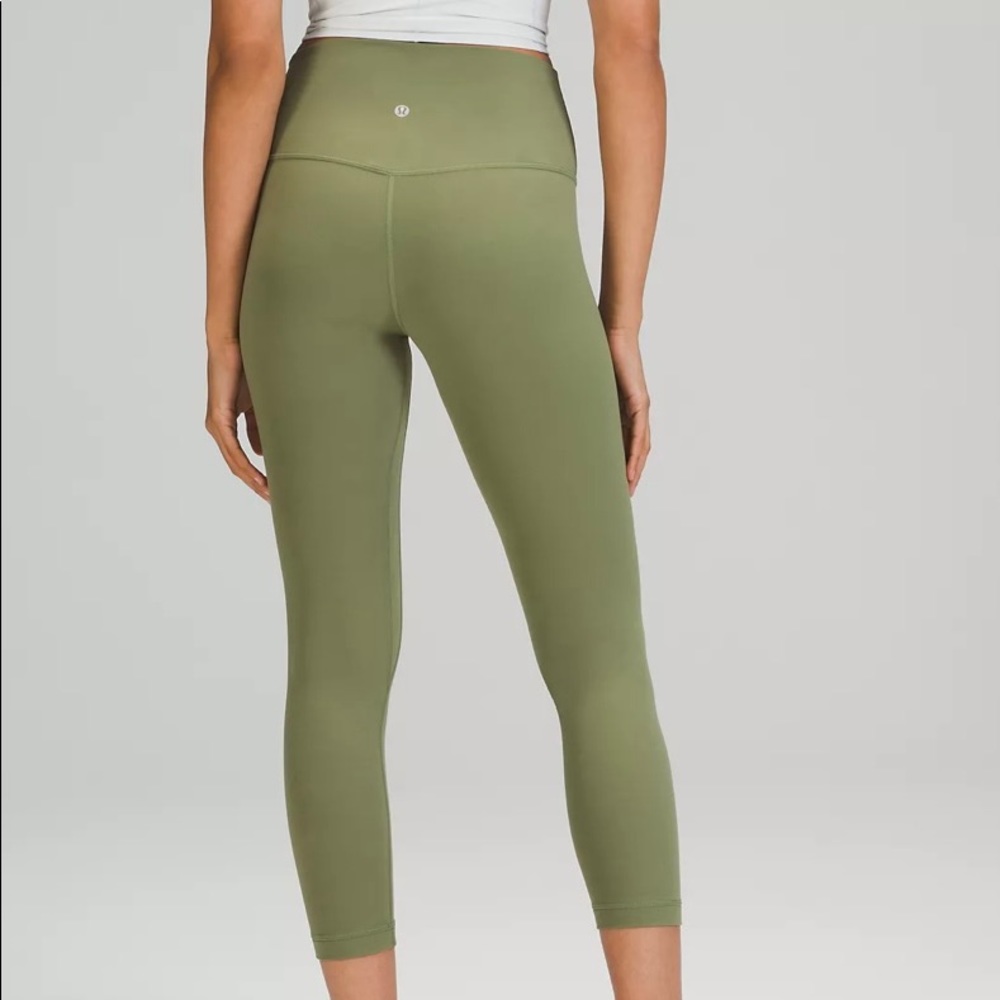 lululemon WORN TWICE 23” Align Leggings Green Twill